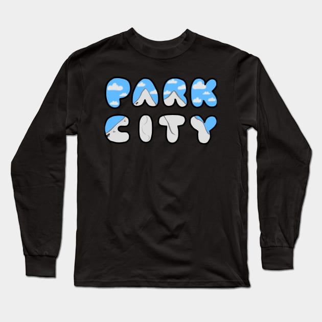 Park City Ski Mountain Letters Long Sleeve T-Shirt by You want Fry's with that? 